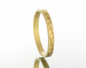 Men's 10mm Hammered Wedding Band In Solid 10k Yellow Gold - Size 9.75, Polished Finish - View #10