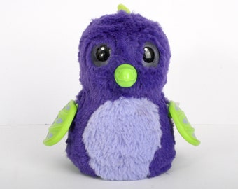 Hatchimals Draggle violet, jouet électronique interactif de TRAVAIL, fait du son, de la lumière et des mouvements, peluche électronique, oiseau dragon Hatchimal