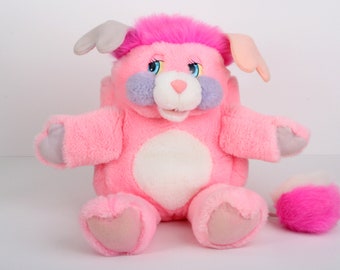 Big Popples Party 13" Popple pink, Large size vintage plush toy, original 80s Mattel 1986 #1