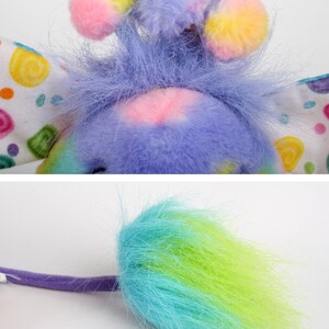 Popples Pixie Doodle, 12 Popple, Medium size vintage pink plush toy, original 2001 Lansay french Basic Popple 1 image 10