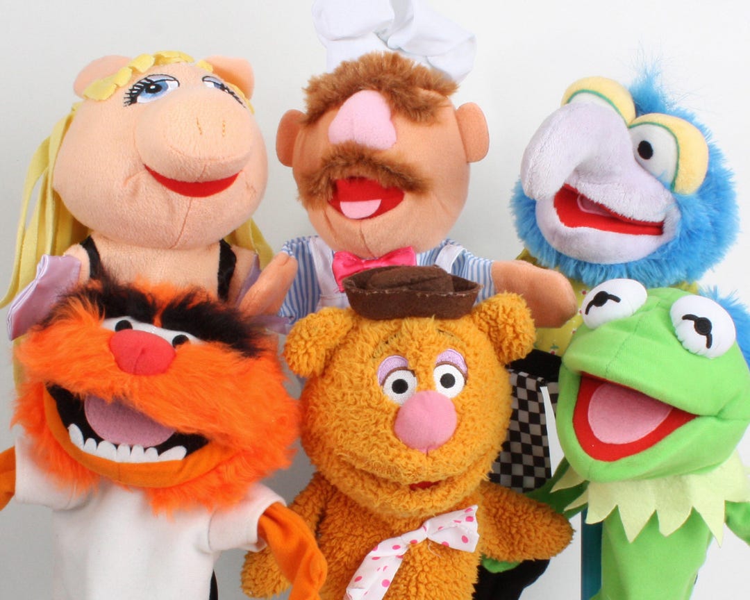 The Muppets Set of 6 Hand Puppets, Puppet Show Dolls, 2012 Dutch ...