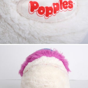 Sports Popples, PC Base-Ball Popple 10 ball, baseball Popple, medium size vintage blue white plush toy, original 80s Mattel 1987 image 9