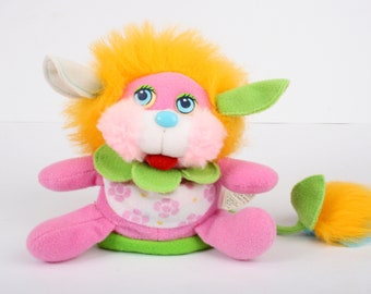 Flower Popples, pink orange Popple, vintage plush toy, original 80s Mattel 1987 Retro stuffed animal #1