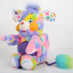 Popples Pixie Doodle, 12 Popple, Medium size vintage pink plush toy, original 2001 Lansay french Basic Popple 1 image 3