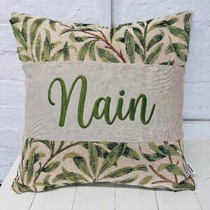 Williow Bough Tapestry Square cushion , William Morris iconic design Gift, Personalised Cushion, Gift for Him gift for grandad Nain