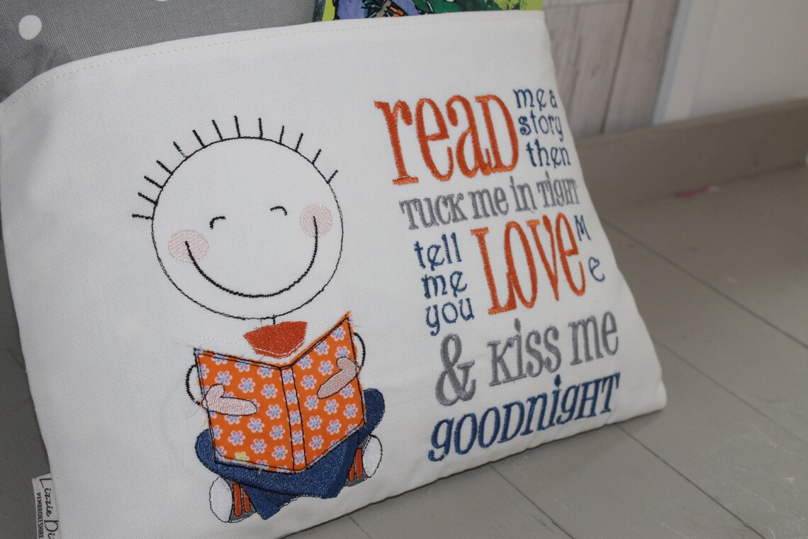 Book Cushionchildren's Reading Pillowpersonalised Etsy
