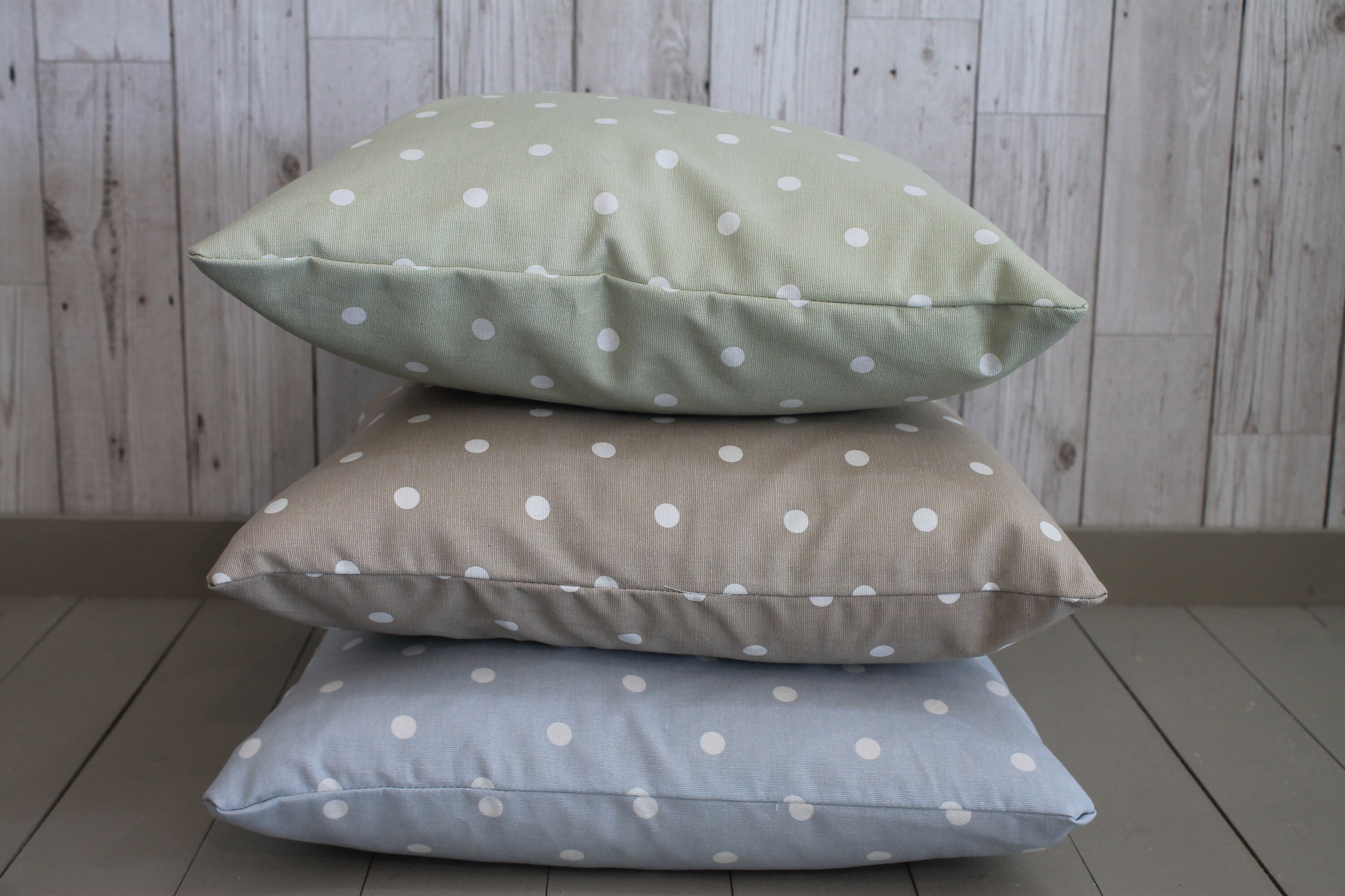 Sage Dotty Cushion 16 Square Cushionthrow Cushion Polka Etsy Australia