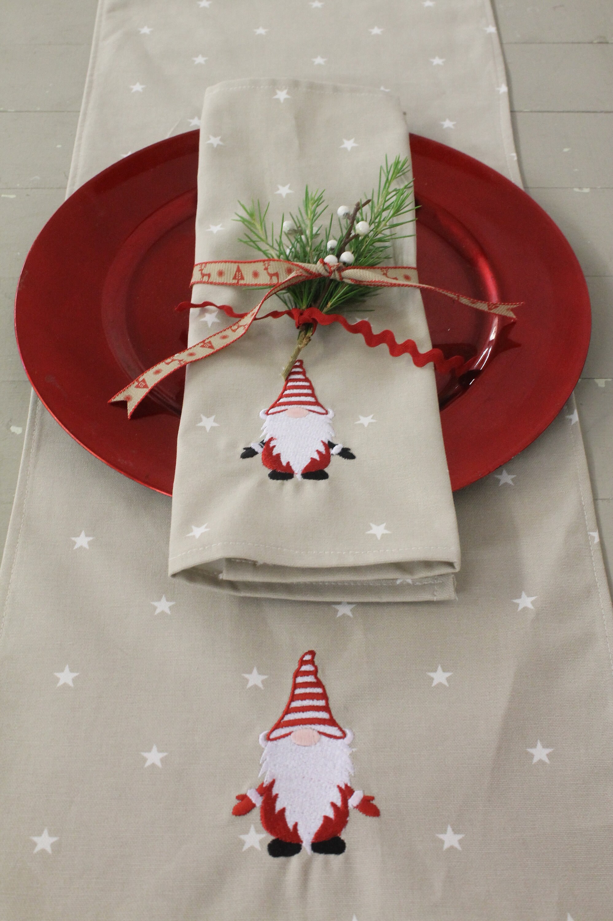 Christmas Gnome Table Runner festive Table christmas Gnome Etsy UK