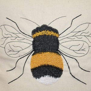 Bee Embroidered Square Cushion Cover main image 1