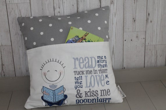 Cojín de libro-Almohada de lectura para niños Cojín personalizado con  almohada de lectura de bolsillo para niños pequeños lindo Regalo para  amantes de los libros Almohada de viaje -  España