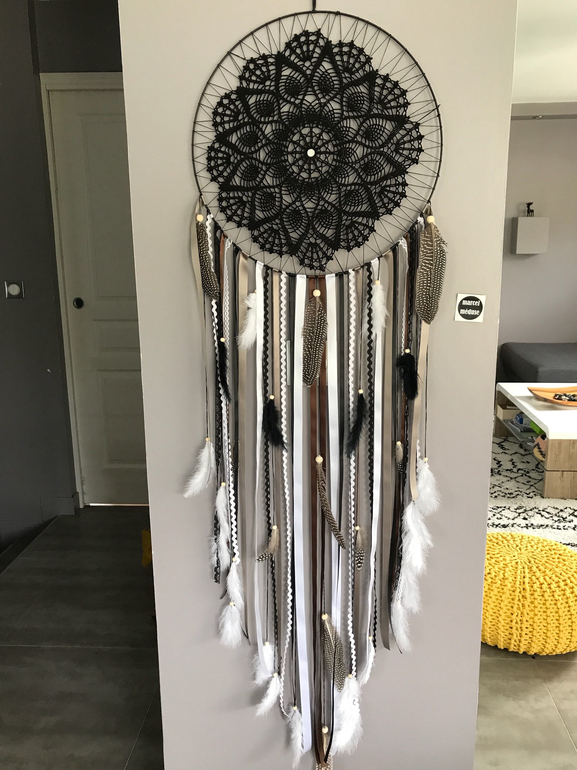 Attrape-Rêves/Dreamcatcher Geant avec Dentelle