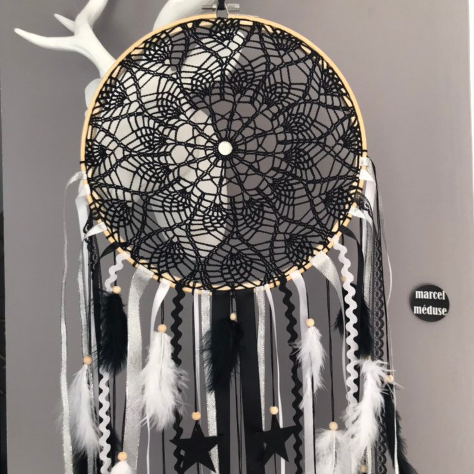 Big Dream Catcher / Dreamcatcher / Dream Catcher in Black Etsy UK