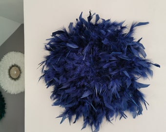 Jujuhat / juju hat handmade en plumes naturelles 40 cm de diamètre - coloris bleu navy