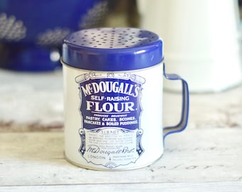 1970's retro Mc Dougall's flour tin flour sifter/shaker