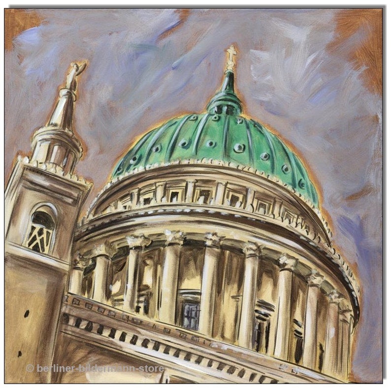 Original acrylic on canvas: Nikolaikirche Potsdam / 40 x 40 cm image 1