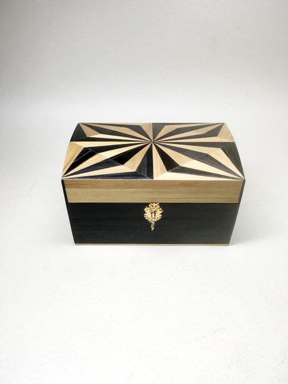 Straw Marquetry Box - Jewelry Box