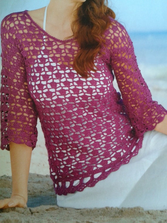 Handmade crochet top tunic jumper women crochet clothes MADE | Etsy