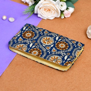 Blue Floral Boho Wallet, Women’s Wallet, Handmade Wallet, Vintage Wallet, Women's Wallet, Bohemian Wallet, Cute Gifts for Women