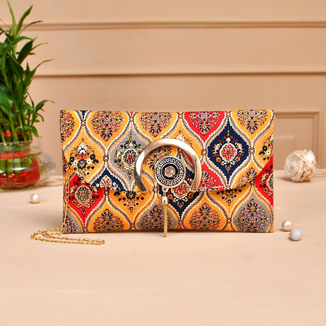 Handcrafted Ikat Printed Sling Bag With Metal Strap Vibrant Ethnic Style Bohemian Bag Festival ready Crossbody Purse Thanksgiving Gift Etsy UK