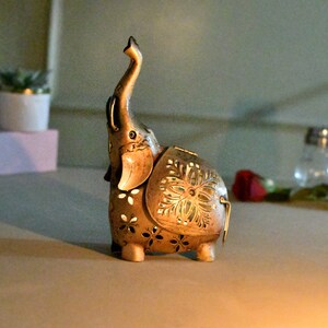 Elephant Tealight Holder, Metal Tealight Holder, Home Décor,Tealight House Décor,Christmas Gift, Housewarming Gift,Decorative T-light Holder