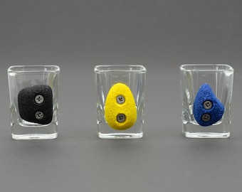 Handmade Climbing Hold Shot Glass: Unique Climber Gift