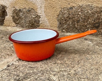 Casserole vintage en émaillerie française - Plat - Batterie de cuisine