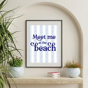 Rencontrez-moi à la plage - Art mural - Inspiré par Nancy Meyers | Esthétique côtière grand-mère | Téléchargement numérique