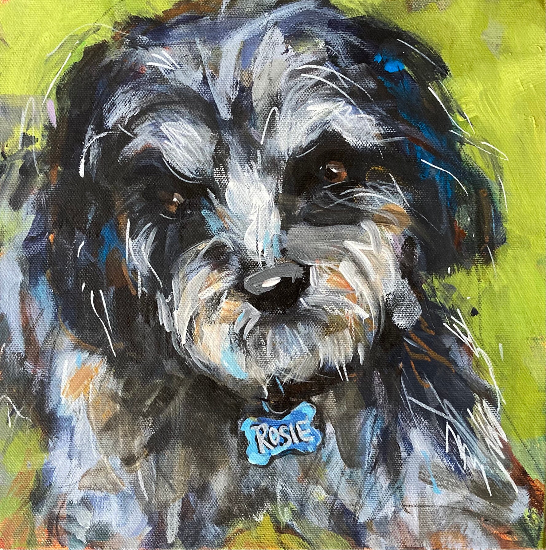 CUSTOM PET PORTRAIT -- Original Painting on Canvas - Etsy