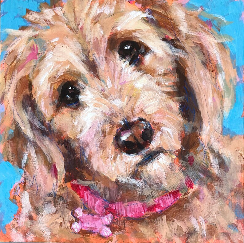 CUSTOM PET PORTRAIT -- Original Painting on Canvas - Etsy