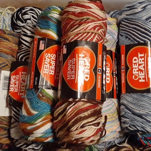 Red Heart Yarn - Variegated  5oz - 236yds - Set B