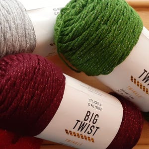 Big Twist Twinkle Yarn - 380yds Worsted Acrylic Blend  - 4 Medium