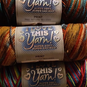 I Love This Yarn! Super Soft Acrylic Medium Weight Yarn - Partial Skein  Yellow