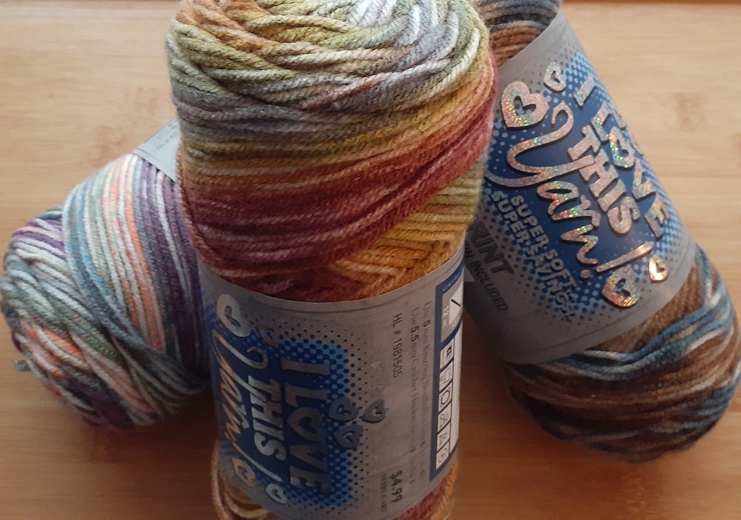 I Love This Yarn Variegated 5oz 236yds Set C Etsy