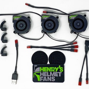 3 Fan Dual Modular Ball Bearing 4500rpm Kit for mounting in a helmet , costume, mascot , cosplay .