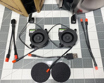 軍隊やコスプレ用のヘルメットやマスクに取り付けるためのシングルスイッチ付きデュアルモジュラーボールベアリング 4500rpm ファンキット。