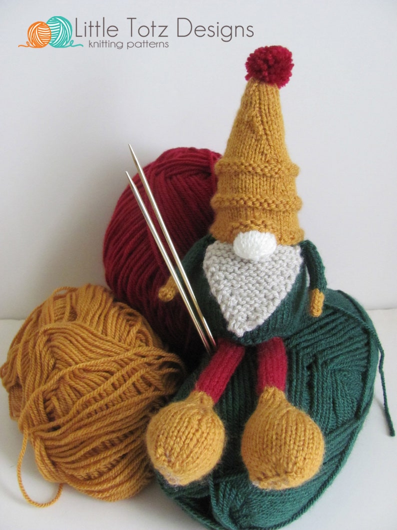 Shelf Sitter Gnome Pattern Soft Knit Toy Tutorial Knitting Etsy Israel