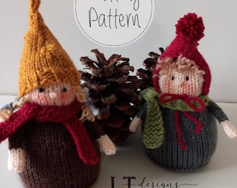 Woodland Pixie Doll knitting pattern, Soft knit toy, Tutorial,  Knitting Pattern, knit in the round, DK yarn,  PDF file - Instant Download