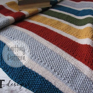 Callie's Blanket/Throw KNITTING PATTERN/ Worsted Weight Yarn/ Easy to knit/Instant download/PDF/stash buster image 7