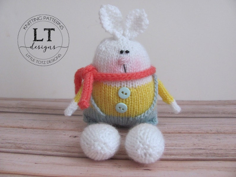 Riley Rabbit Knitting pattern, Soft knit toy, Tutorial, Knitting Pattern, knit in the round, DK yarn, PDF file Instant Download imagem 5