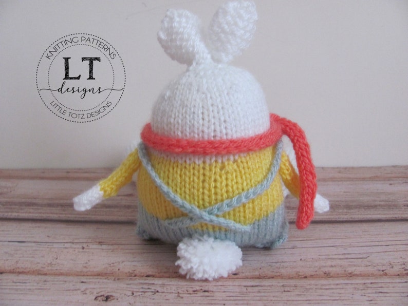 Riley Rabbit Knitting pattern, Soft knit toy, Tutorial, Knitting Pattern, knit in the round, DK yarn, PDF file Instant Download image 4