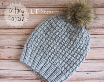 patchwork pattern KNIT hat | NKNIT