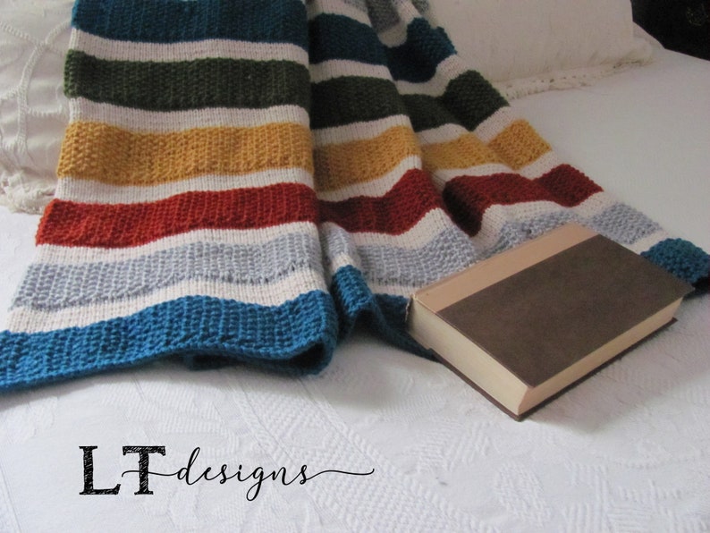 Callie's Blanket/Throw KNITTING PATTERN/ Worsted Weight Yarn/ Easy to knit/Instant download/PDF/stash buster image 10