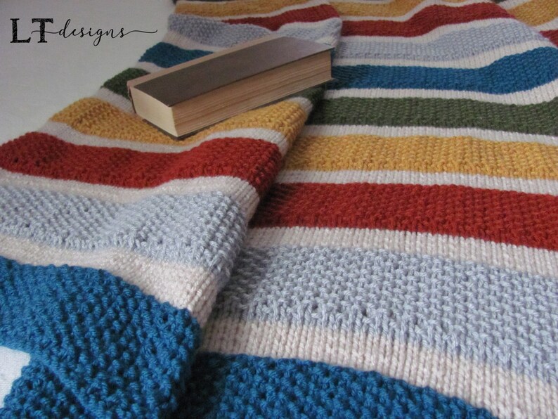 Callie's Blanket/Throw KNITTING PATTERN/ Worsted Weight Yarn/ Easy to knit/Instant download/PDF/stash buster image 5