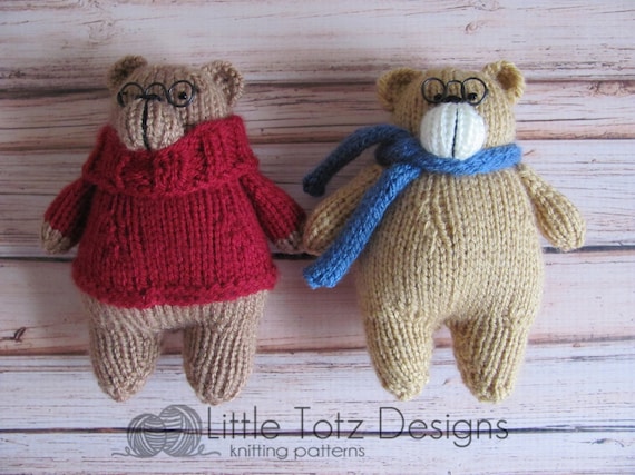 Little Buddy Bear Pattern Soft Knit Toy Tutorial Knitting
