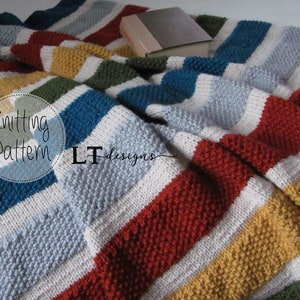 Callie's Blanket/Throw KNITTING PATTERN/ Worsted Weight Yarn/ Easy to knit/Instant download/PDF/stash buster image 3