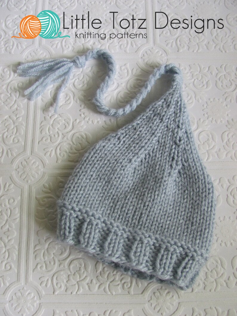 Braided Tassel Hat Knitting Pattern Newborn Etsy