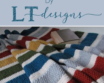 Callie's Blanket/Throw KNITTING PATTERN/ Worsted Weight Yarn/ Easy to knit/Instant download/PDF/stash buster