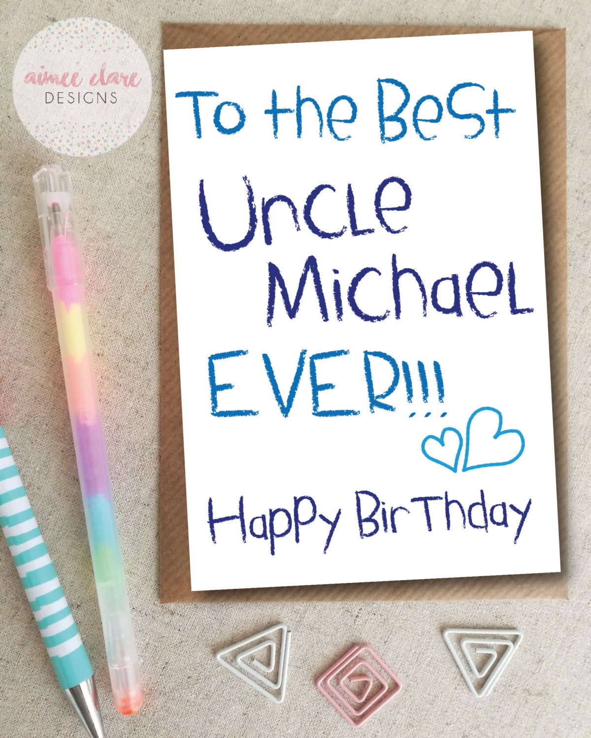 Personalised Best Uncle Birthday Card | Etsy