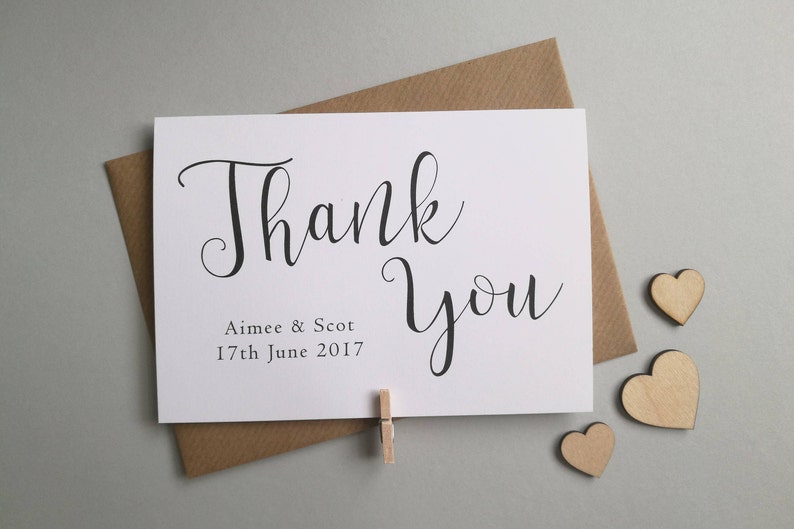 Personalised Thank You Wedding Cards