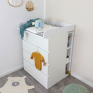 Fasciatoio Espen Per Cassettiera IKEA Malm - Legno Bianco 80x78 Cm Con Fissaggio A Parete - Foto 7